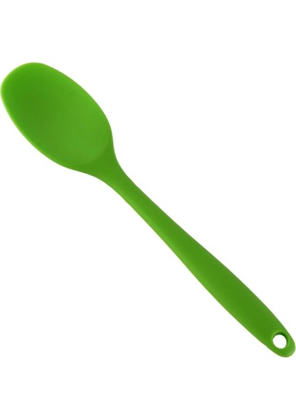 Yeşil Sıcak Evrensel Isıya Dayanıklı Entegre Kolu Silikon Kaşık Kazıyıcı Spatula Dondurma Kek Mutfak Aracı Gereç Kolaylık (Yurt Dışından)