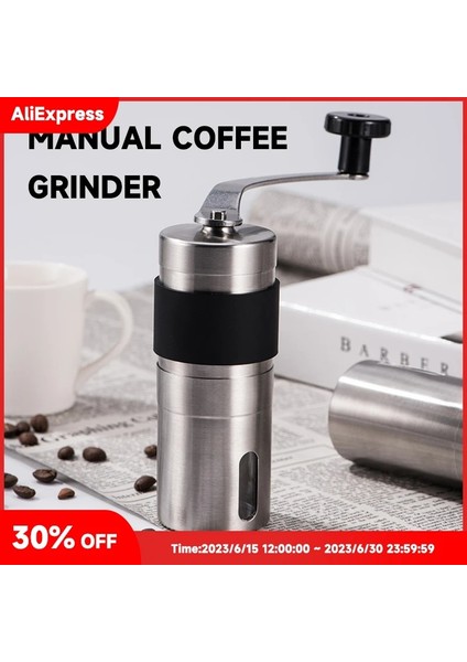 18.6 cm Manuel Kahve Değirmeni El Ayarlanabilir Ayar Taşınabilir Paslanmaz Çelik Kahve Çekirdeği Taşlama Mutfak Gereçleri Kamp (Yurt Dışından) fiyatları