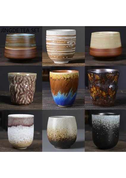 A5 Japon Tarzı Seramik Çay Fincanı Retro Ana Fincan Taşınabilir Kişisel Tek Bardak Geleneksel Çay Seti Aksesuarları Çay Demlik (Yurt Dışından) fiyatları