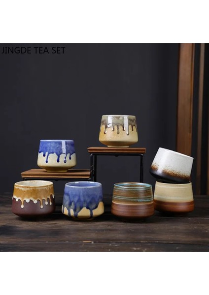 A5 Japon Tarzı Seramik Çay Fincanı Retro Ana Fincan Taşınabilir Kişisel Tek Bardak Geleneksel Çay Seti Aksesuarları Çay Demlik (Yurt Dışından) modelleri