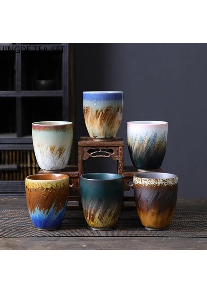 A5 Japon Tarzı Seramik Çay Fincanı Retro Ana Fincan Taşınabilir Kişisel Tek Bardak Geleneksel Çay Seti Aksesuarları Çay Demlik (Yurt Dışından) indirimleri