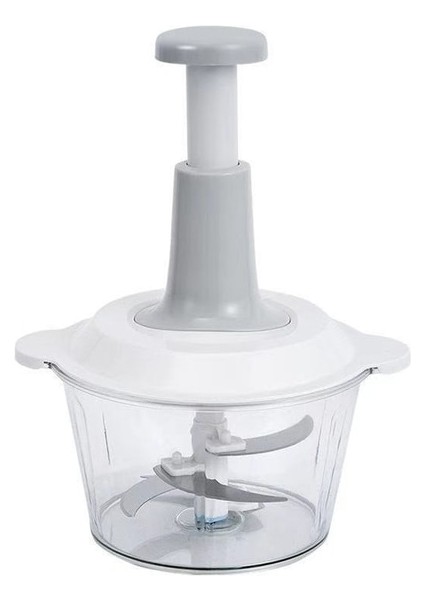 Açık Gri 2000 ml Mutfak Manuel Sebze Doğrayıcı Sarımsak Ezici Kıyma Makinesi Mini Gıda Parçalayıcı Sebze Kırıcı El Basınçlı Kıyma Makinesi (Yurt Dışından)