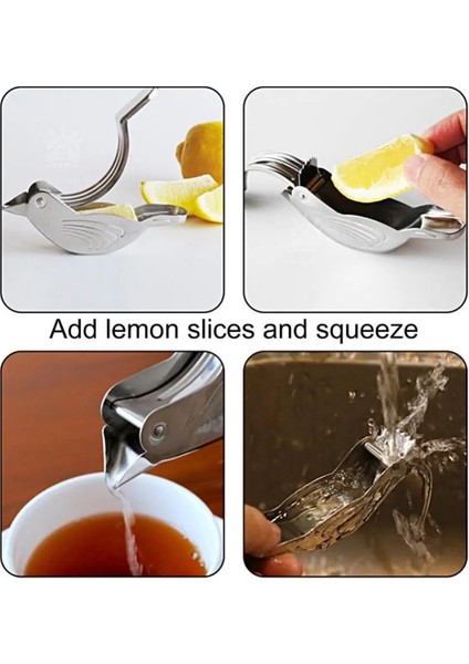 B03 1 Adet Limon Klip Manuel Şeffaf Meyve Sıkacağı Taşınabilir Kuş Şekli Şeffaf Portakal Limon Manuel Sıkacağı Mutfak Gadget (Yurt Dışından) fiyatları