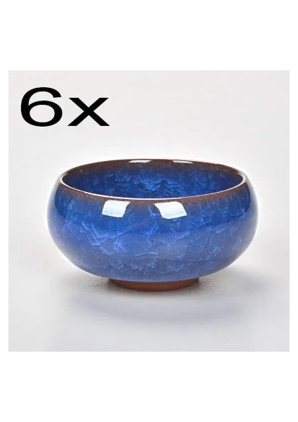 Halo Mavi Sıcak Satış 6 Adet Kung Fu Çay Bardağı Seti Crackle Sır Seyahat Çin Porselen Çay Fincanı Setleri Seramik Çömlek 30 ml Noel Hediyesi Yüksek Kalite (Yurt Dışından)