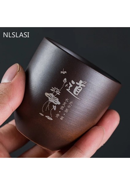 G - 6x6.4cm 110ML 2 Adet 2 Adet/takım Yixing Mor Kil Çay Fincanı Kahve Fincanı Oolong Çay El Yapımı Butik Çay Kasesi Usta Çay Fincanı Taşınabilir Kişisel Tek Fincan (Yurt Dışından) fiyatları