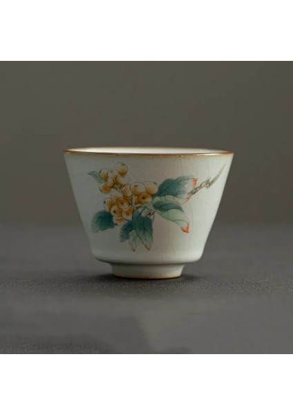 A9 7.5x5.5 cm 90 ml Retro Ru Fırın Çay Fincanı Trabzon Hurması Seramik Usta Çay Bardağı Kişisel Tek Fincan Butik Çay Seti Aksesuarları Ev Drinkware (Yurt Dışından)