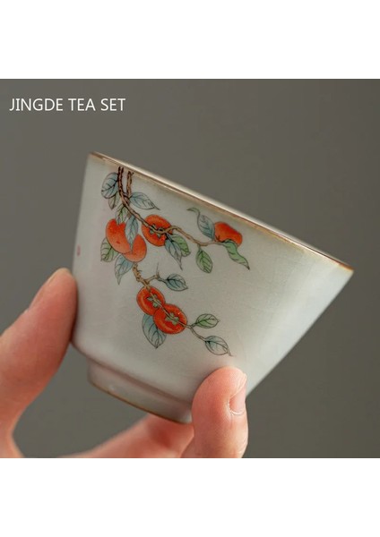 A9 7.5x5.5 cm 90 ml Retro Ru Fırın Çay Fincanı Trabzon Hurması Seramik Usta Çay Bardağı Kişisel Tek Fincan Butik Çay Seti Aksesuarları Ev Drinkware (Yurt Dışından) fiyatları