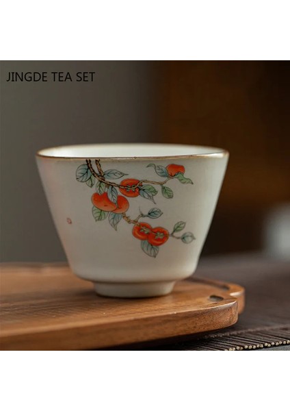 A9 7.5x5.5 cm 90 ml Retro Ru Fırın Çay Fincanı Trabzon Hurması Seramik Usta Çay Bardağı Kişisel Tek Fincan Butik Çay Seti Aksesuarları Ev Drinkware (Yurt Dışından) modelleri