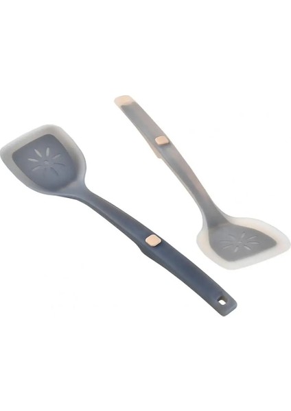 Haki Silikon Hafif Yuvarlak Kenarlı Kızartma Spatulası Kolay Temizlenebilir Spatula Yarı Saydam Mutfak Aletleri (Yurt Dışından) fiyatları