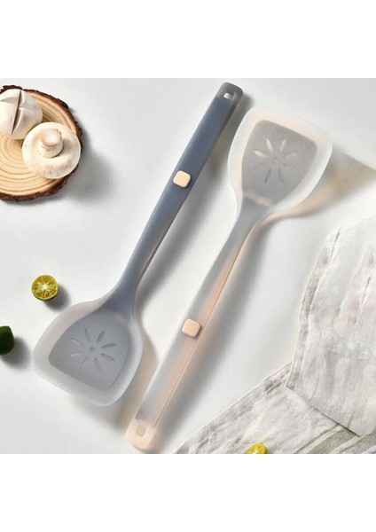 Haki Silikon Hafif Yuvarlak Kenarlı Kızartma Spatulası Kolay Temizlenebilir Spatula Yarı Saydam Mutfak Aletleri (Yurt Dışından) modelleri