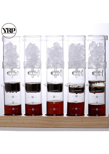 Beş Delikli Buz Soğuk Demleme Kahve Makinesi 400 ml Taşınabilir Yeniden Kullanılabilir Buz Damla Kahve Filtresi Cam Süzgeçler Espresso Barista Araçları Damlatıcı Pot (Yurt Dışından) indirimleri