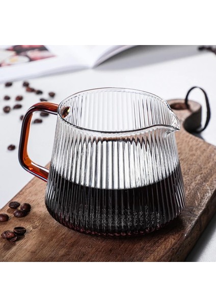 350 ml V-Şekilli Emzik Kahve Demlik Dikey Çizgili Cezve Pratik Cam Kahve Su Isıtıcısı Coffeeware Yeniden Kullanılabilir Yaklaşık 350 ML/500 ml (Yurt Dışından)