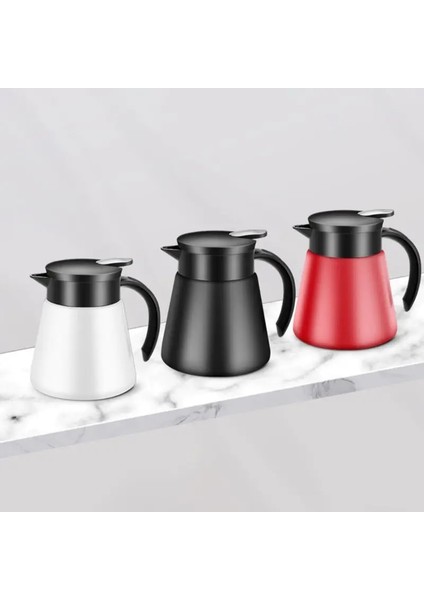 Siyah 880ML 680/880ML Paslanmaz Çelik Çift Duvar Termos Yalıtımlı Cezve Termos Süt Çay Su Sürahisi Su Isıtıcısı (Yurt Dışından)