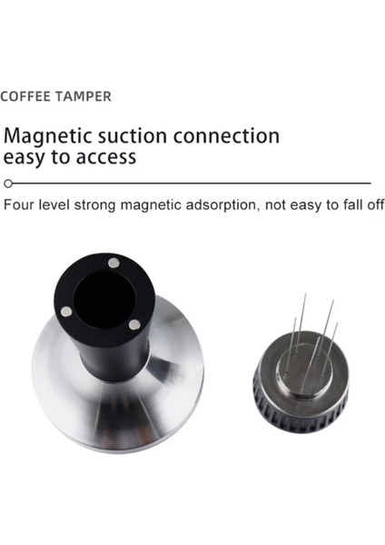 Siyah 53.3mm 2-In-1 Paslanmaz Çelik Kahve Tozu Pres Çekiç Kumaş Toz Iğne Karıştırıcı Retiküle 58.3mm-Siyah (Yurt Dışından) indirimleri
