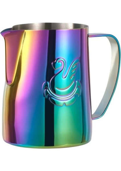 Renkli Pembe 400ML 400ML/600ML Zarif Kuğu Paslanmaz Çelik Kahve Sürahi Süt Köpürtme Fincan Krem Makinesi Barista Craft Espresso Latte Sanat Sürahi Aracı (Yurt Dışından)