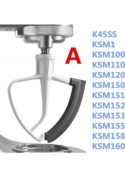 Kitchenaid Için Esnek Kenarlı Çırpıcı 4,5-/5-Quart Eğilebilir Kafalı Stand Mikser Kanat Şekli Düz Çırpıcı Kase Kazıyıcılı Mikser Bıçağı (Yurt Dışından) modelleri