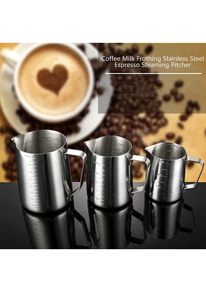 Erik 350/550/900ML Süt Sürahileri Köpürtme Sürahi Çekme Çiçekli Fincan Paslanmaz Çelik Espresso Barista Sürahi Süt Tenceresi Kahve Aksesuarları (Yurt Dışından) fırsatları