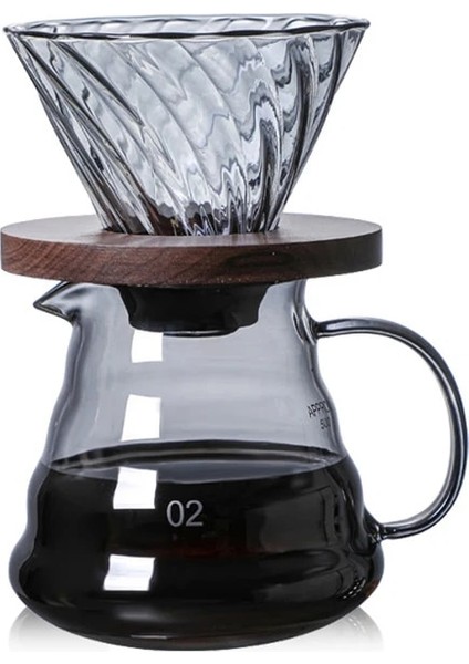 V02 Pot (500ML) Kahve Seti Cezve Cam Damlatıcı Filtre Kiti ile 500ML Haşlanma Önleyici Ahşap Saplı Cezve Coffeeware Özel Barista Aracı (Yurt Dışından) indirimleri