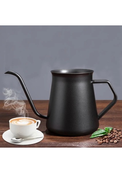 100ML Süt Sürahisi 400ML Damlama Su Isıtıcısı Kahve Çaydanlık Yapışmaz Kaplama Gıda Sınıfı Paslanmaz Çelik Deve Boynu Ince Ağız Kahve Damla Su Isıtıcısı (Yurt Dışından)