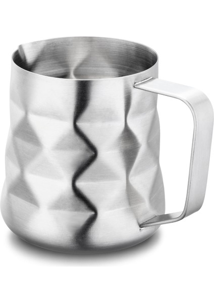 Prizmatik Tasarımlı 600ML Paslanmaz Çelik Prizmatik Tasarımlı Süt Köpürtme Sürahisi Süt Sürahisi Espresso Kahve Barista Craft Latte Cappuccino Kremalı Bardak Makinesi (Yurt Dışından) fırsatları