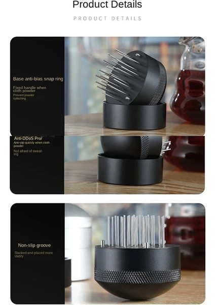 Silvergray 58MM 51MM Kahve Bezi Tozu Iğnesi Kullanımı Kolay Uygun Temizleme Sabotaj 304 Paslanmaz Çelik Kahve Iğnesi Coffeeware A (Yurt Dışından)