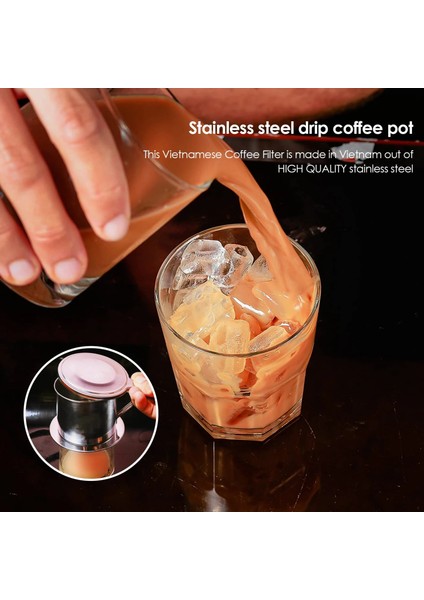 135ML 115/135165/310ML Vietnamca Kahve Filtresi Paslanmaz Çelik Üreticisi Pot Taşınabilir Ev Ofis Seyahat Kamp Dayanıklı (Yurt Dışından) indirimleri