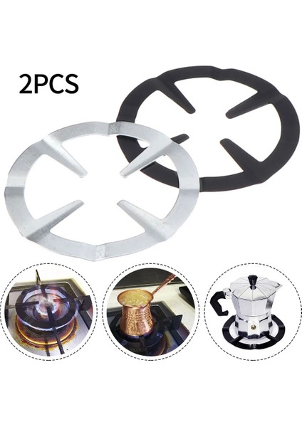 Siyah Gaz Raf Kahve Standı 2 Adet. Coffeeware Aksesuarları Ocak Espresso Isı Difüzörü Tutucu Moka Pot Paslanmaz Çelik (Yurt Dışından) modelleri