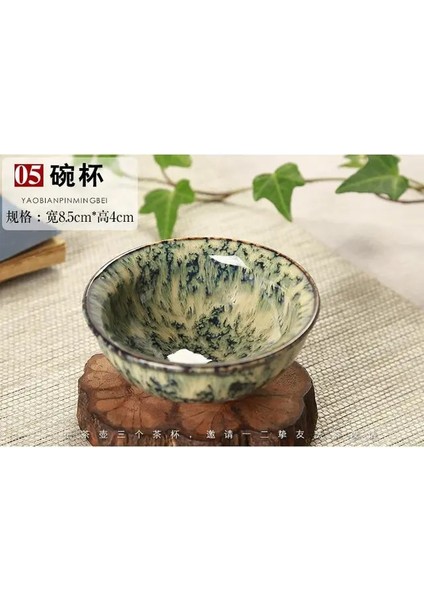 Stil 5 El Yapımı Seramik Çay Fincanları Çin Çay Bardağı Porselen Bardak Drinkware (Yurt Dışından)