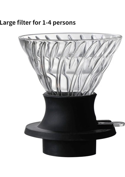 Kalınlaşmış Büyük Funn V60 Kahve Seti Kalınlaştırıcı Cam Cezve Kahve Filtreli Fincan Kahve Filtre Kağıdı Kalınlaşmış Cam Filtre Cezve Cam (Yurt Dışından)