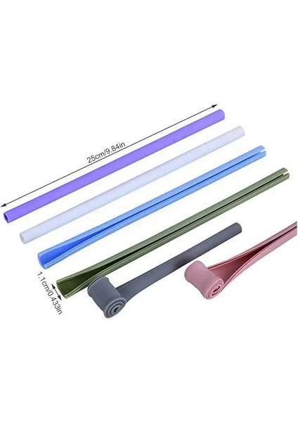 6 Adet Yeniden Kullanılabilir Silikon Pipet Açılabilir ve Yıkanabilir Boba Pipetler 6 Adet/takım Gıda Sınıfı Uzun Yapış Pipetler Herhangi Bir Şişe (Yurt Dışından)
