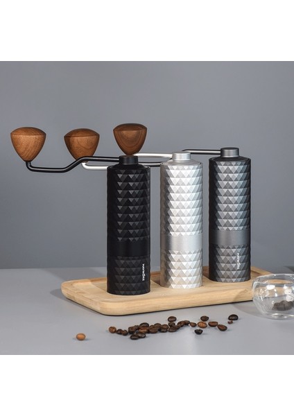 Gümüş 25G Manuel Kahve Öğütücü, Paslanmaz Çelik 5 Açılı Çapak, Dahili Çift Rulman Konumlandırma, Yüksek Kaliteli Taşınabilir Manuel Öğütücü (Yurt Dışından) fiyatları