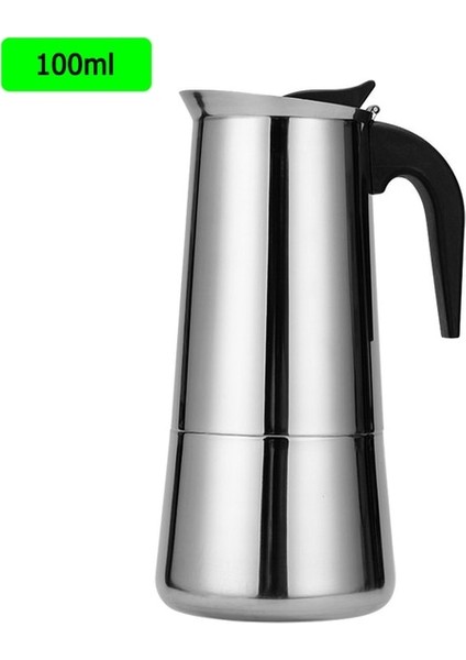 100 ml Kahve Makineleri Moka Pot Kahve Espresso Şofben Paslanmaz Çelik Kahve Makineleri Soba Kahve Aletleri Filtreler Mocha Percolator (Yurt Dışından) fiyatları