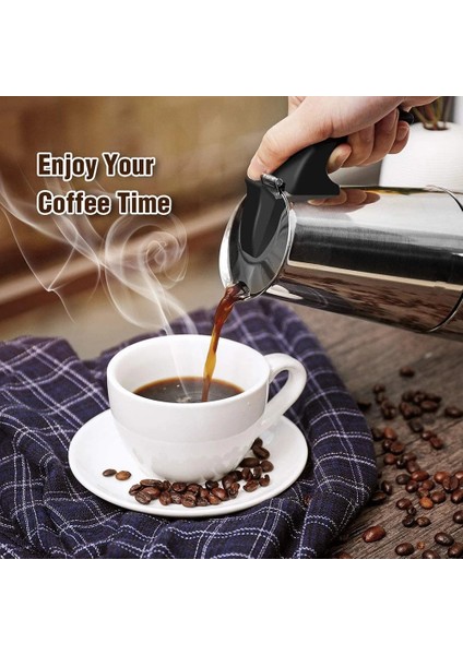 100 ml Kahve Makineleri Moka Pot Kahve Espresso Şofben Paslanmaz Çelik Kahve Makineleri Soba Kahve Aletleri Filtreler Mocha Percolator (Yurt Dışından) fırsatları