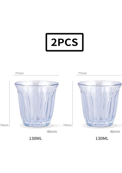 2 Adet Mavi 130 ml Mhw-3bomber 130 ml Cam Kahve Fincanı Sanat Şarap Bardakları Vakum Elektrolizle Haşlanma Önleyici Su Kupaları Şık Ev Barista Aksesuarları (Yurt Dışından) fiyatları