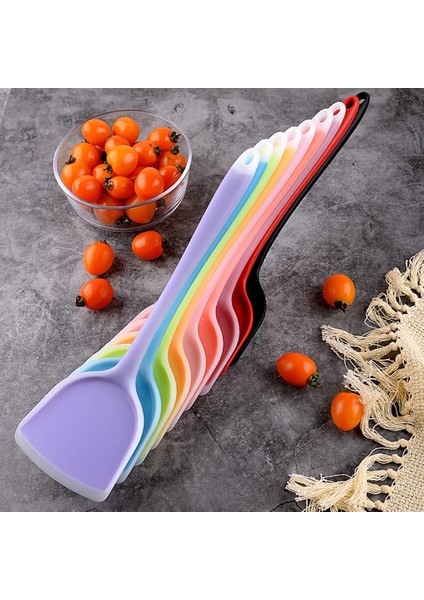 Şeffaf Mavi Mutfak Aletleri Gıda Sınıfı Silikon Yapışmaz Spatula Ev Tavada Kızartma Yüksek Sıcaklığa Dayanıklı Kolay Temizlenebilir Pişirme Spatula (Yurt Dışından) fırsatları