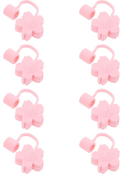 PINK3X1.2CM Kiraz Çiçekleri Pipet Kapakları Ipuçları Koruyucu Fiş Sevimli Tasarım Topper Güzel (Yurt Dışından)