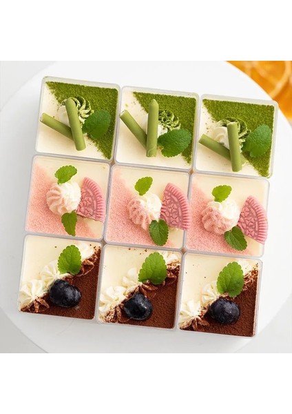Kaşıklı Bardaklar 10 Adet 10/20 Adet Tek Kullanımlık Plastik Tatlı Bardakları Puding Kasesi Yoğurt Bardakları Parti Düğün Için Dokuz Saray Izgara Güzellik Tatlı Masası 2oz (Yurt Dışından)