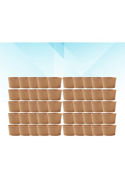 Gösterildiği Gibi 50 Adet Kraft Kağıt Kase Dondurma Kapları Yemek Hazırlama Çorba Bardağı Paket Servis Kupa Kapağı Tek Kullanımlık Ikram Bardaklar (Yurt Dışından)