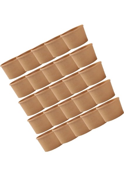 Gösterildiği Gibi 50 Adet Kraft Kağıt Kase Dondurma Kapları Yemek Hazırlama Çorba Bardağı Paket Servis Kupa Kapağı Tek Kullanımlık Ikram Bardaklar (Yurt Dışından)