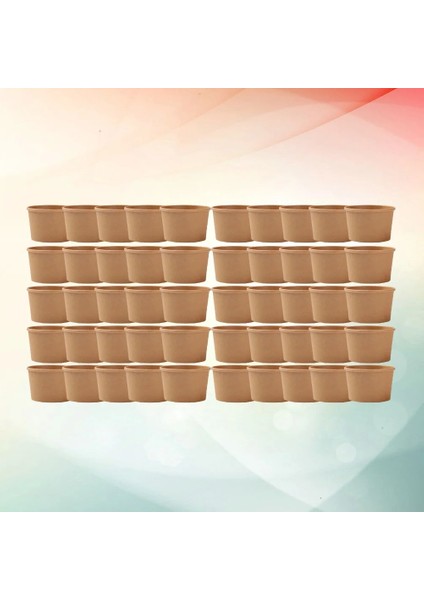 Gösterildiği Gibi 50 Adet Kraft Kağıt Kase Dondurma Kapları Yemek Hazırlama Çorba Bardağı Paket Servis Kupa Kapağı Tek Kullanımlık Ikram Bardaklar (Yurt Dışından)