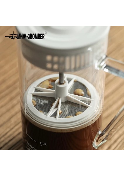 Kırmızı Mhw-3bomber 15 Oz Fransız Basın Kahve Makinesi Temizle Soğuk Demlemek Isıya Dayanıklı Dayanıklı Taşınabilir Kamp Seyahat Cezve Hediyeler (Yurt Dışından)