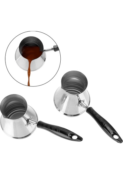 500ML Türk Cezvesi, Yunan Cezvesi, Sıcak Çikolata, Cezve, Süt Isıtıcı, Tereyağı ve Çikolata Eritme Kazanı, Süzgeç (Yurt Dışından)