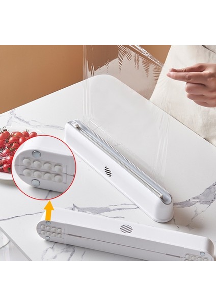 Hiçbir Sarılmak Film Xiaomi Youpin Sarılmak Film Kesme Kutusu Duvara Monte Vantuz Ayarlanabilir Plastik Sarma Kesici Ev Mutfak Gıda Depolama (Yurt Dışından) indirimleri