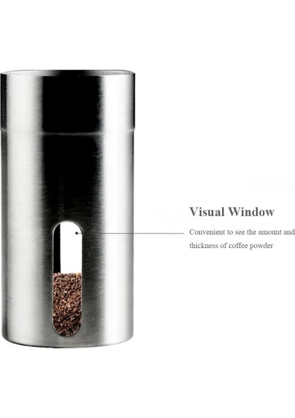 Silver L Fransız Kabartma Makinesi Için Manuel Kahve Değirmeni, Elde Tutulan Mini, K Fincan, Fırçalanmış Paslanmaz Çelik Taşınabilir Konik Öğütücü (Yurt Dışından) indirimleri