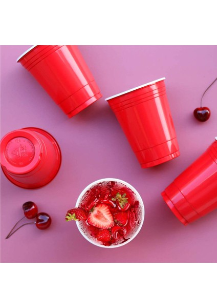 Yeşil 50 Adet 50 Parça Tek Kullanımlık Bardak 16 Oz Kırmızı Mavi Sarı Yeşil Siyah Plastik Şarap Bardağı Doğum Günü Düğün Renk Parti Dekorasyon (Yurt Dışından)