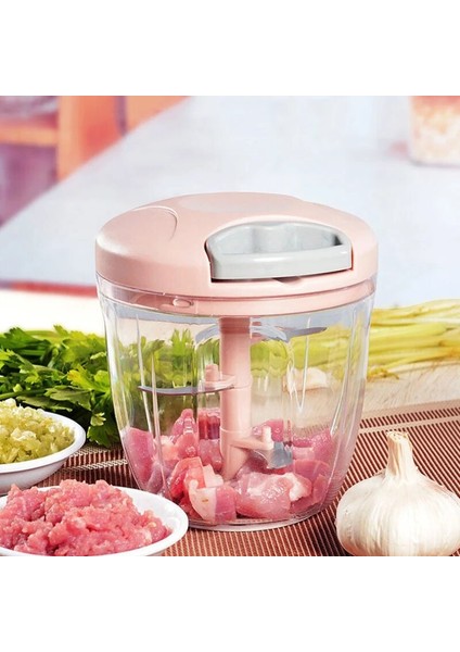 Mavi 500ML Ev Çok Fonksiyonlu Sebze Kesici ve Tamamlayıcı Gıda Pişirme Kıyma Makinesi Manuel Sarımsak Presi Sarımsak Presi (Yurt Dışından) indirimleri