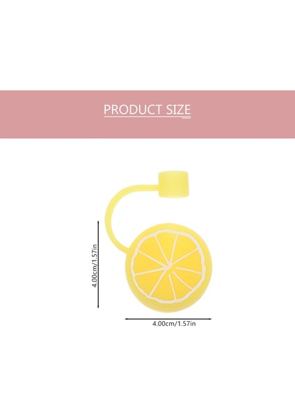 Sarı 8mm Silikon Uçlar Paslanmaz Çelik Pipetler Limon Kapak Kapakları Bardak Içme Kapakları (Yurt Dışından)
