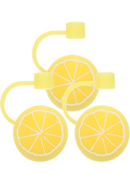 Sarı 8mm Silikon Uçlar Paslanmaz Çelik Pipetler Limon Kapak Kapakları Bardak Içme Kapakları (Yurt Dışından)