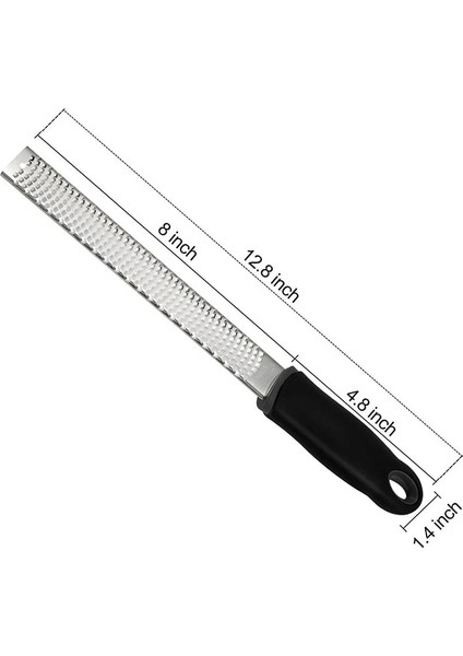 Siyah Teenra 1 Adet Paslanmaz Çelik Limon Zester Peynir Jartiyer Sarımsak Zencefil Küçük Hindistan Cevizi Jartiyer Zester Sebze Meyve Araçları (Yurt Dışından)