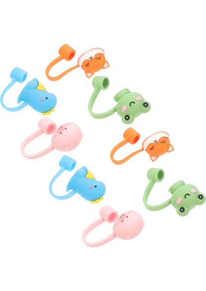 Çeşitli Renk 8 Adet Koruyucu Kahve Bardağı Bardak Sevimli Topper Yeniden Kullanılabilir Içme Ipuçları Paslanmaz Çelik Kapaklar Silika Jel Silikon Toz Tıkaçları (Yurt Dışından) indirimleri